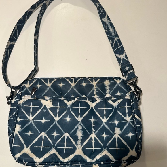 Lug Carousel XL Navy White Tie Dye Women's Bag Purse - Picture 7 of 15